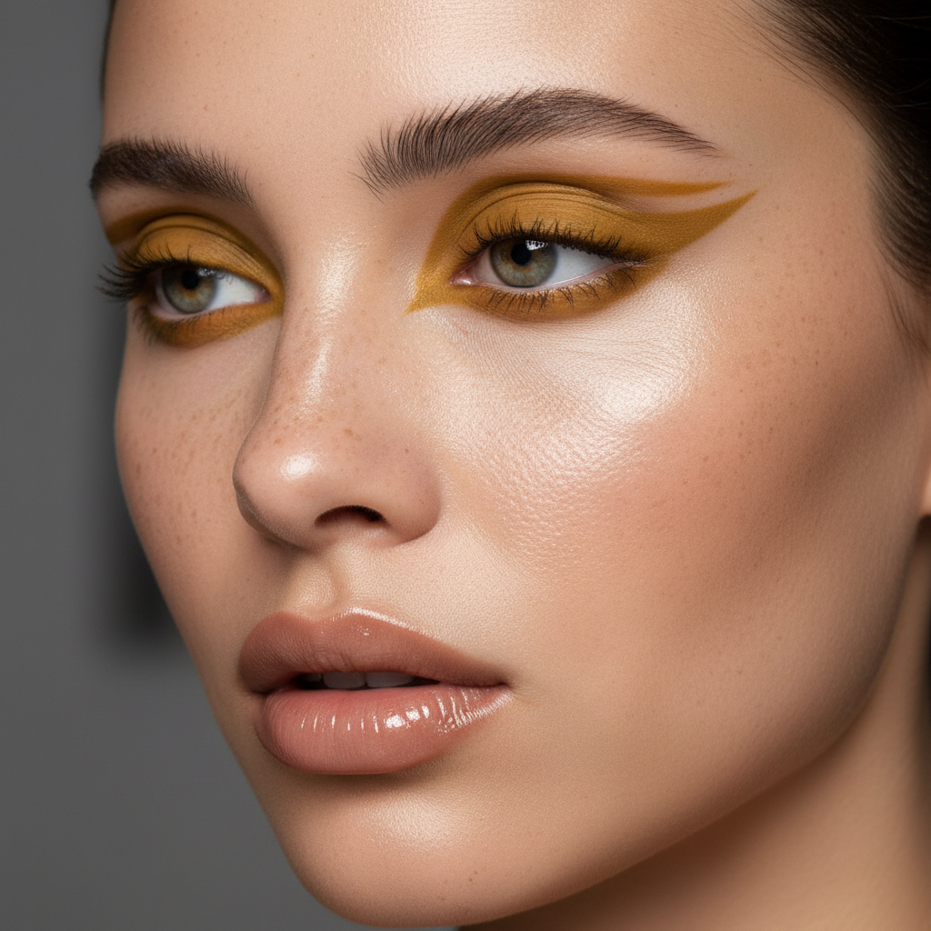 Beauty Portrait Yellow Makeup