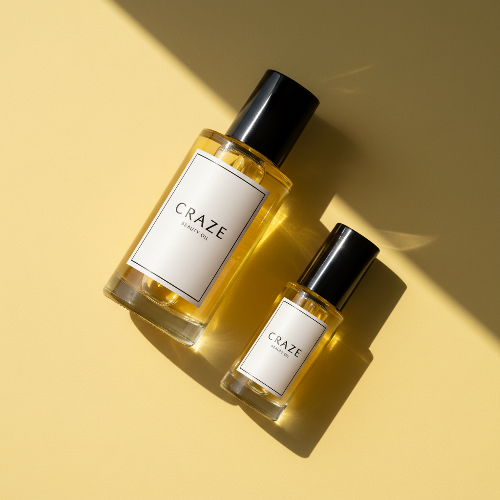 CRAZE Beauty Oil Flat Lay