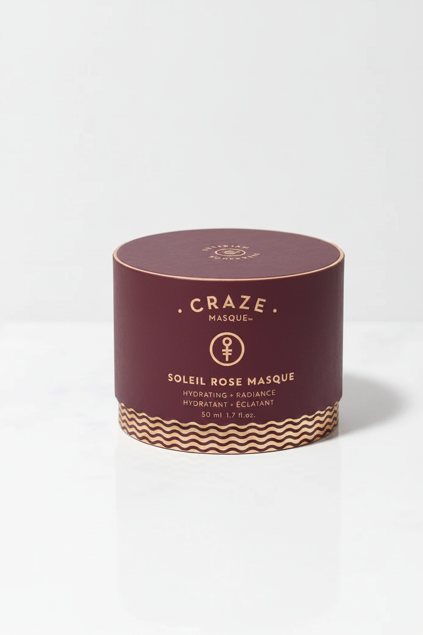 CRAZE Soleil Rose Masque - Packaging Box Angled View