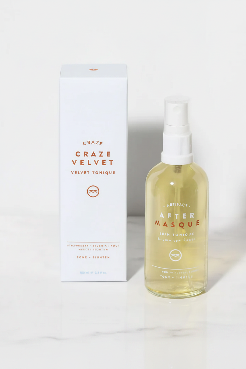 CRAZE Velvet Tonique - Bottle and Box Product Shot