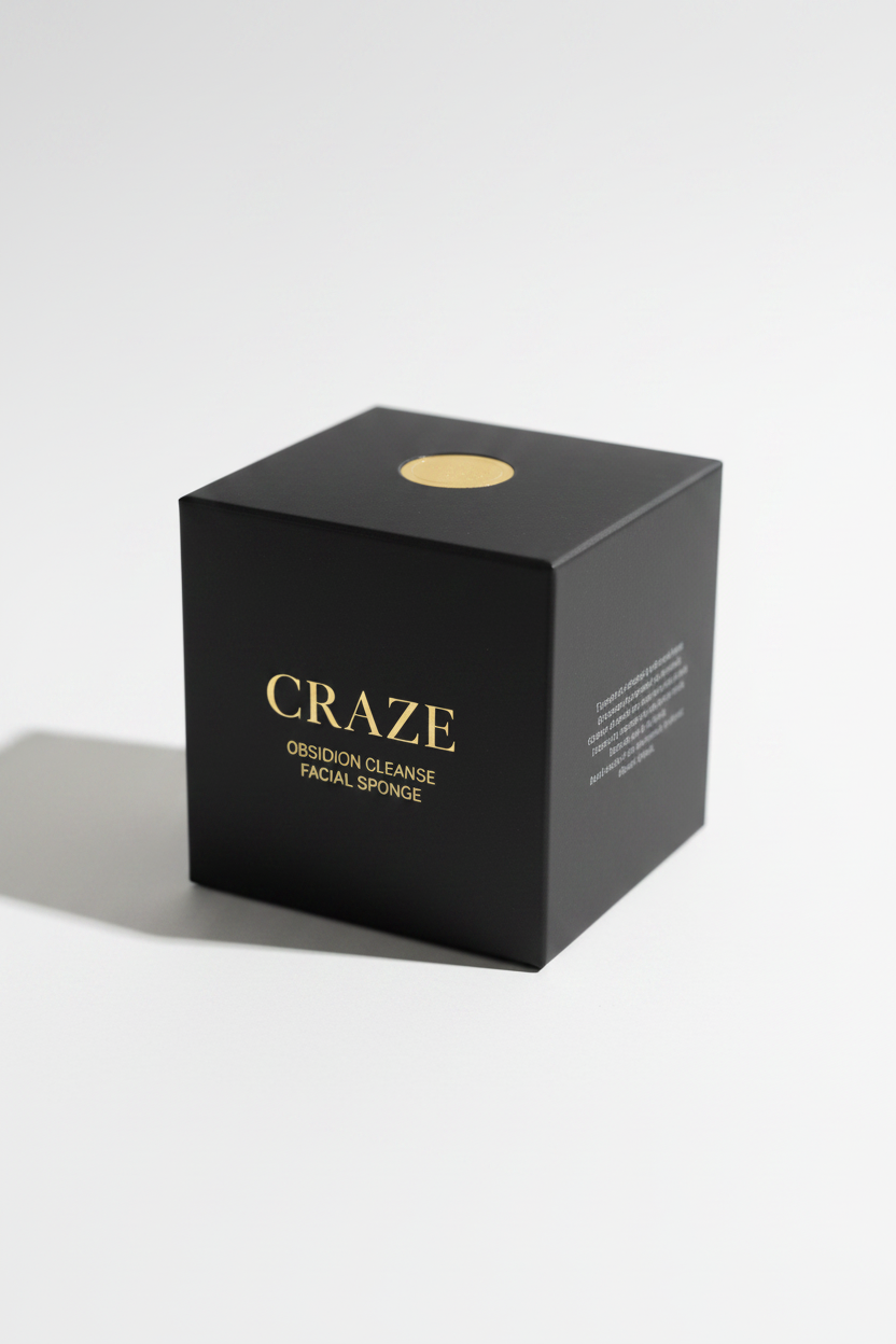CRAZE Obsidian Cleanse matte black box packaging
