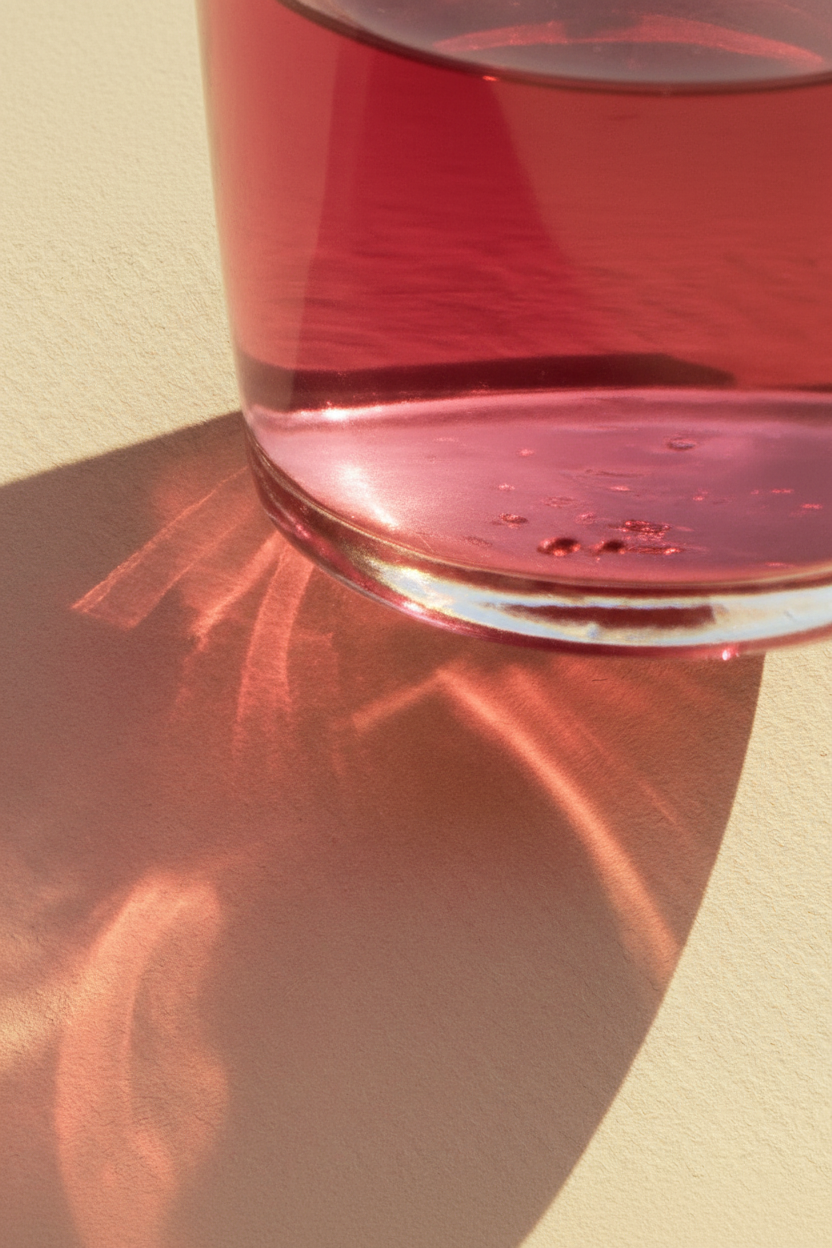 CRAZE Rosée Velours Dry Body Oil abstract rose-pink light refraction detail