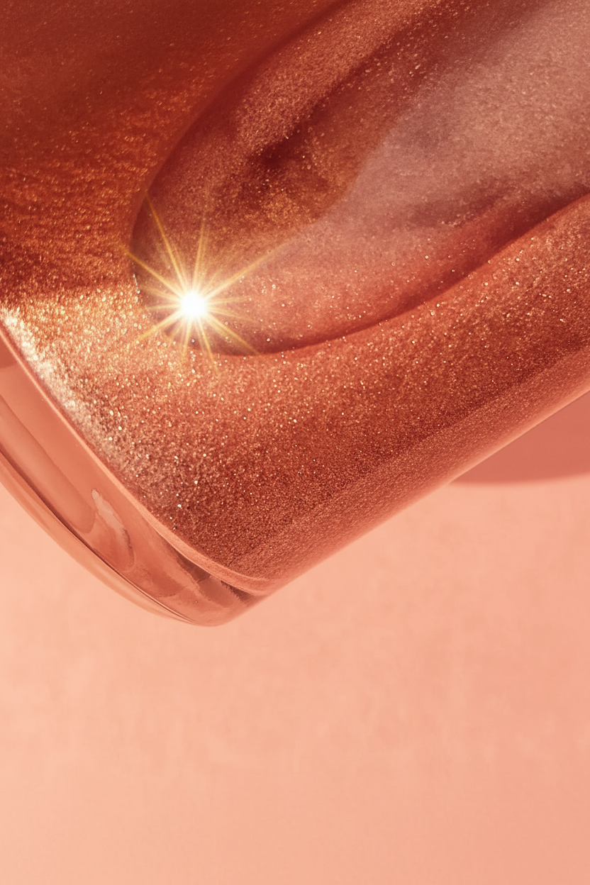 CRAZE Rosée d'Or Shimmer Body Oil abstract rose-gold shimmer close-up detail