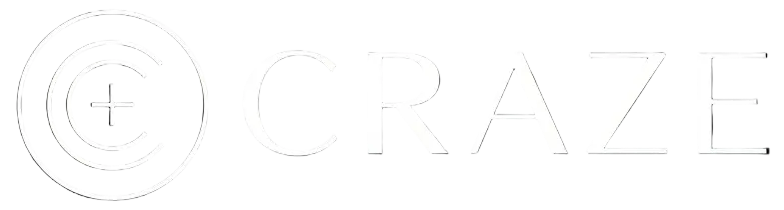 CRAZE Logo White on Black