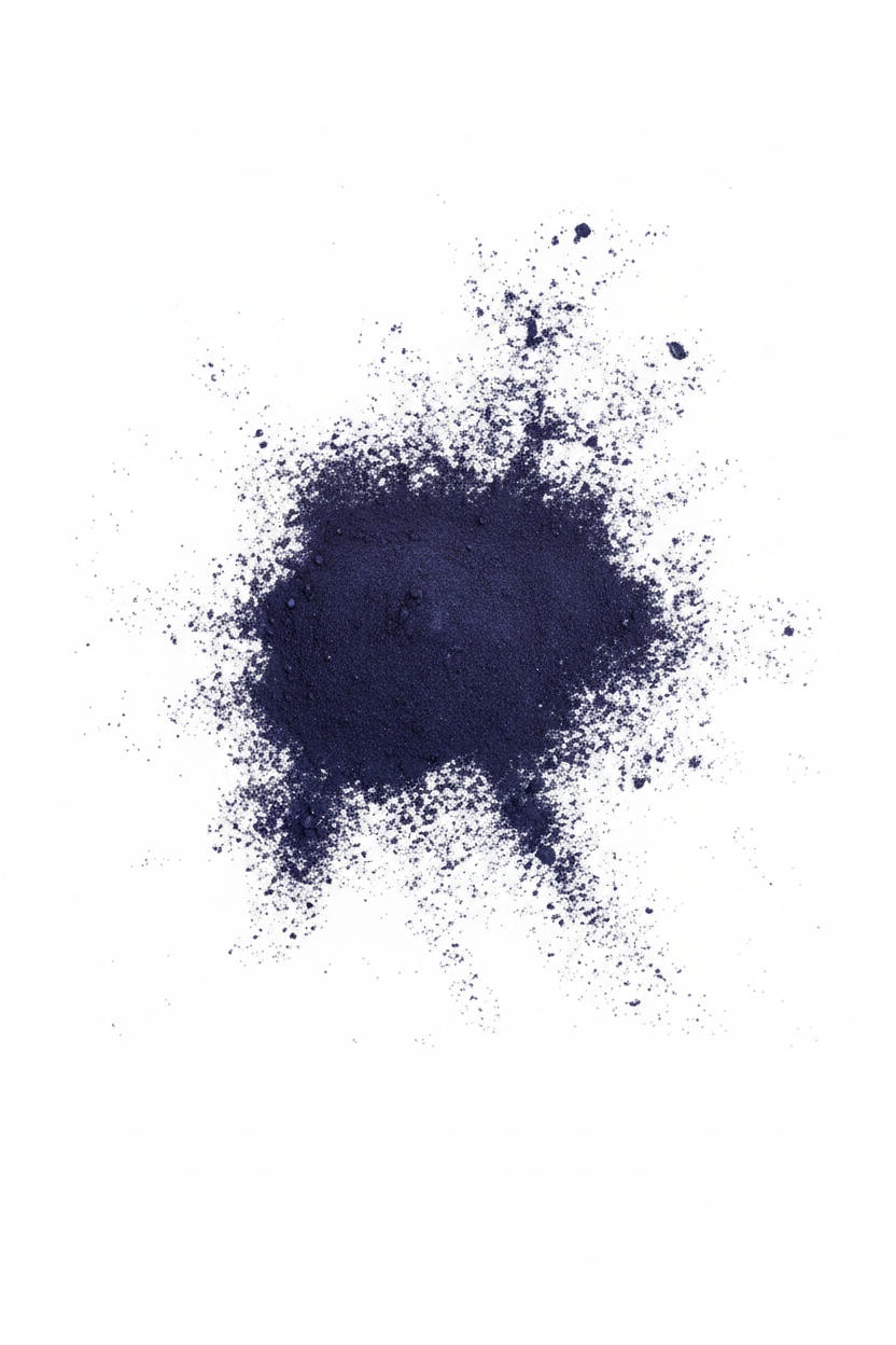 CRAZE Minuit Soyeux Bath Milk midnight-blue powder texture swatch on white background