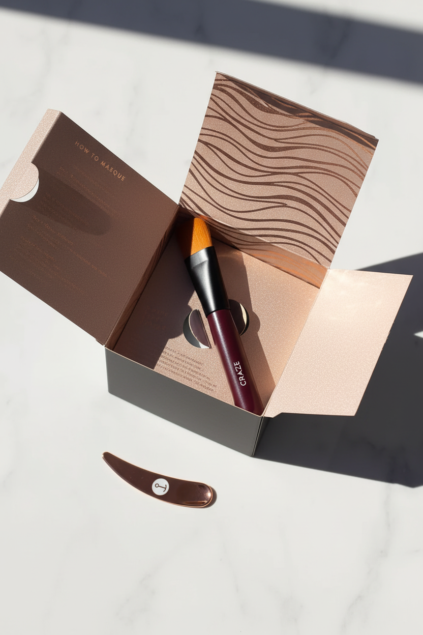 CRAZE Obsidian Ritual Clay Kit open box with brush inside editorial shot