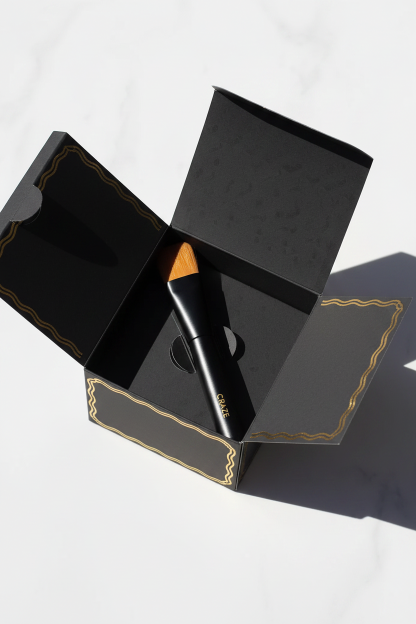 CRAZE Imperial Noir Masque Kit - Box Opened with Brush