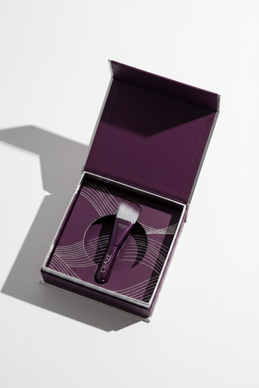 CRAZE Aurora Velvet Masque Kit - Box Opened with Brush