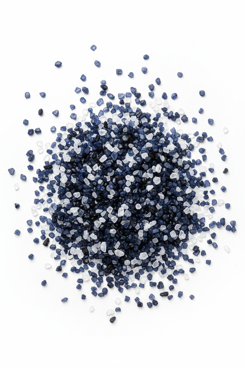 CRAZE Cristal Noir Mineral Bath midnight-blue and silver-white mineral crystal texture swatch