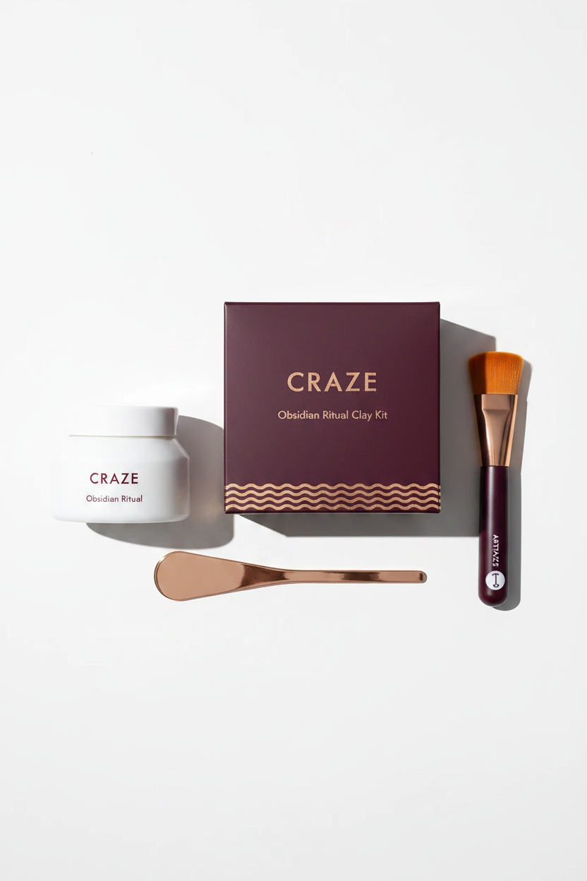 CRAZE Obsidian Ritual Clay Kit full product set flat lay