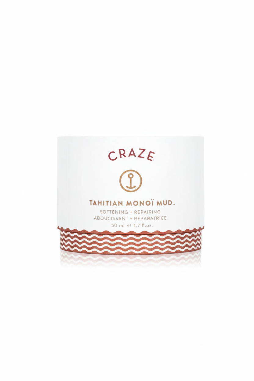 CRAZE Terra Mud Masque cylindrical box packaging front view on white background